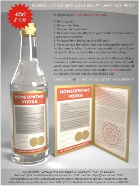 garrafa de vodka homeopatica